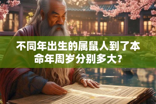 不同年出生的属鼠人到了本命年周岁分别多大？