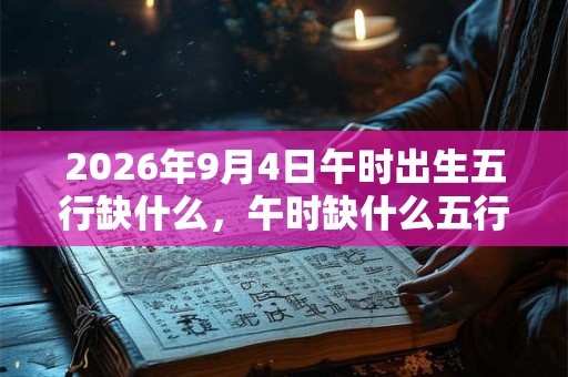 2026年9月4日午时出生五行缺什么，午时缺什么五行