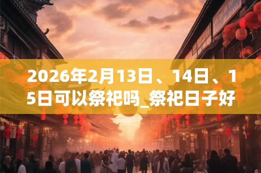 2026年2月13日、14日、15日可以祭祀吗_祭祀日子好吗