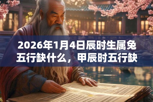 2026年1月4日辰时生属兔五行缺什么，甲辰时五行缺什么