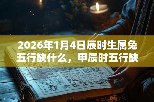 2026年1月4日辰时生属兔五行缺什么，甲辰时五行缺什么