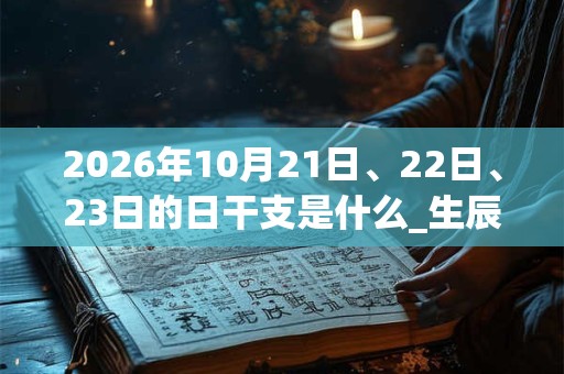 2026年10月21日、22日、23日的日干支是什么_生辰八字