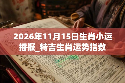 2026年11月15日生肖小运播报_特吉生肖运势指数 2026年11月15日生肖小运播报_特吉生肖运势指数