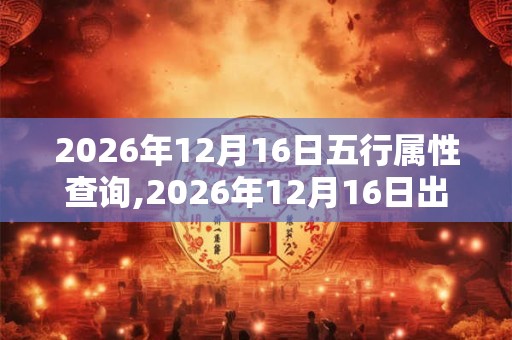 2026年12月16日五行属性查询,2026年12月16日出生五行属什么
