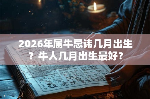 2026年属牛忌讳几月出生？牛人几月出生最好？