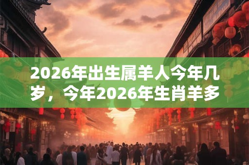 2026年出生属羊人今年几岁，今年2026年生肖羊多大
