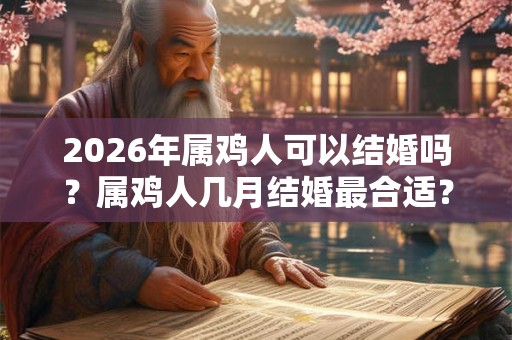 2026年属鸡人可以结婚吗？属鸡人几月结婚最合适？