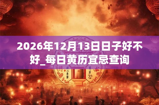 2026年12月13日日子好不好_每日黄历宜忌查询