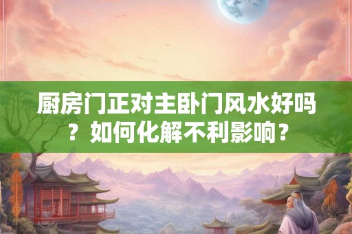厨房门正对主卧门风水好吗？如何化解不利影响？