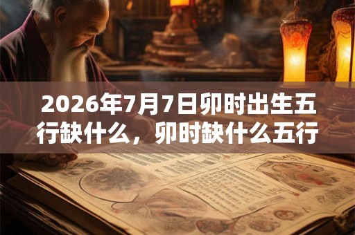 2026年7月7日卯时出生五行缺什么，卯时缺什么五行