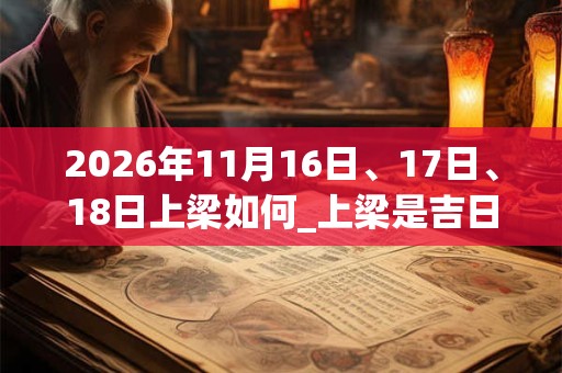 2026年11月16日、17日、18日上梁如何_上梁是吉日吗