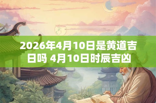 2026年4月10日是黄道吉日吗 4月10日时辰吉凶