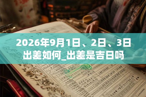 2026年9月1日、2日、3日出差如何_出差是吉日吗