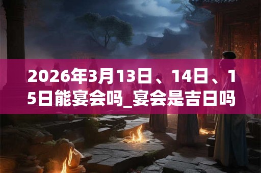 2026年3月13日、14日、15日能宴会吗_宴会是吉日吗
