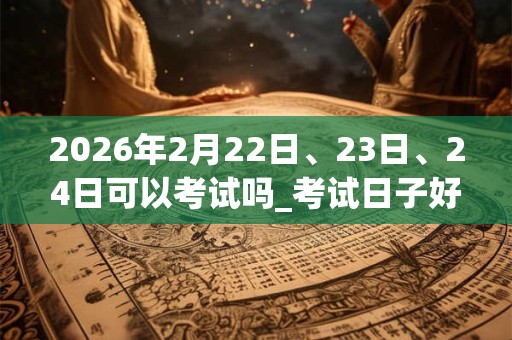 2026年2月22日、23日、24日可以考试吗_考试日子好吗