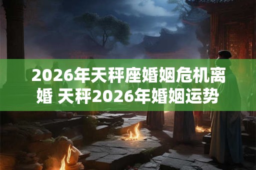 2026年天秤座婚姻危机离婚 天秤2026年婚姻运势