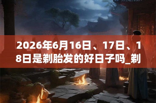 2026年6月16日、17日、18日是剃胎发的好日子吗_剃胎发可以吗