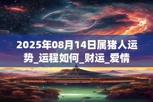 2025年08月14日属猪人运势_运程如何_财运_爱情