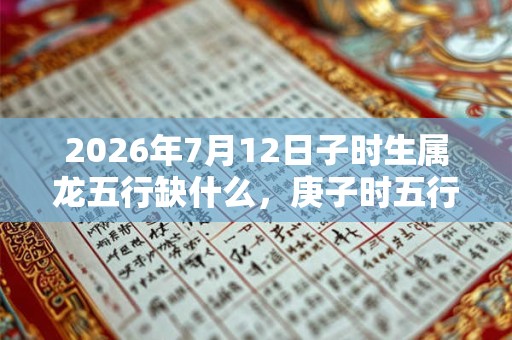 2026年7月12日子时生属龙五行缺什么，庚子时五行缺什么