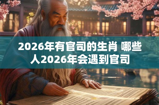 2026年有官司的生肖 哪些人2026年会遇到官司
