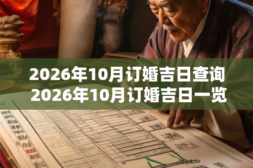 2026年10月订婚吉日查询 2026年10月订婚吉日一览表