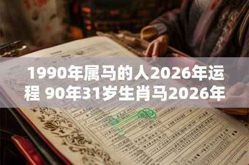 1990年属马的人2026年运程 90年31岁生肖马2026年运势