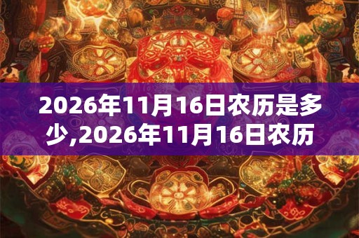 2026年11月16日农历是多少,2026年11月16日农历表