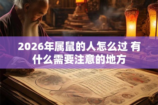 2026年属鼠的人怎么过 有什么需要注意的地方