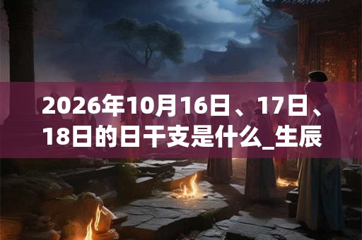 2026年10月16日、17日、18日的日干支是什么_生辰八字