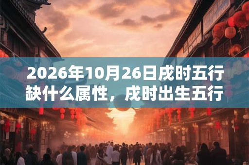 2026年10月26日戌时五行缺什么属性，戌时出生五行缺什么