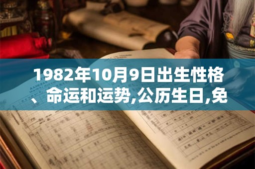 1982年10月9日出生性格、命运和运势,公历生日,免费算命