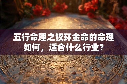 五行命理之钗环金命的命理如何，适合什么行业？