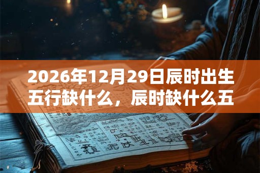 2026年12月29日辰时出生五行缺什么，辰时缺什么五行