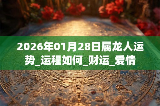 2026年01月28日属龙人运势_运程如何_财运_爱情 2026年01月28日属龙人运势_运程如何_财运_爱情