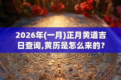 2026年(一月)正月黄道吉日查询,黄历是怎么来的？
