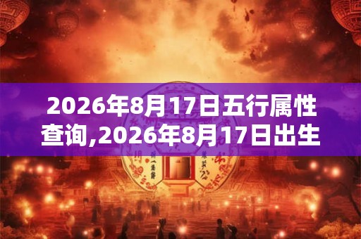 2026年8月17日五行属性查询,2026年8月17日出生五行属什么