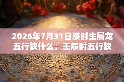 2026年7月31日辰时生属龙五行缺什么，壬辰时五行缺什么