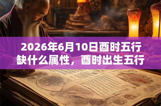 2026年6月10日酉时五行缺什么属性，酉时出生五行缺什么