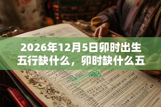 2026年12月5日卯时出生五行缺什么，卯时缺什么五行