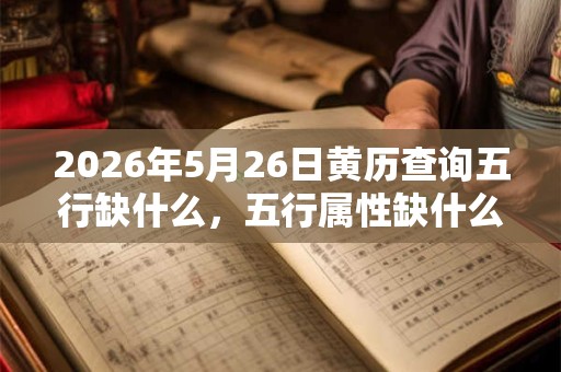 2026年5月26日黄历查询五行缺什么，五行属性缺什么