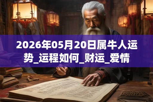 2026年05月20日属牛人运势_运程如何_财运_爱情