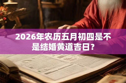 2026年农历五月初四是不是结婚黄道吉日？
