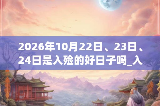 2026年10月22日、23日、24日是入殓的好日子吗_入殓可以吗