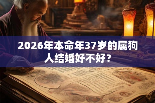 2026年本命年37岁的属狗人结婚好不好？