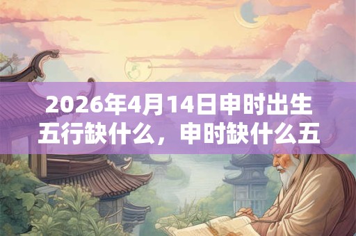 2026年4月14日申时出生五行缺什么，申时缺什么五行