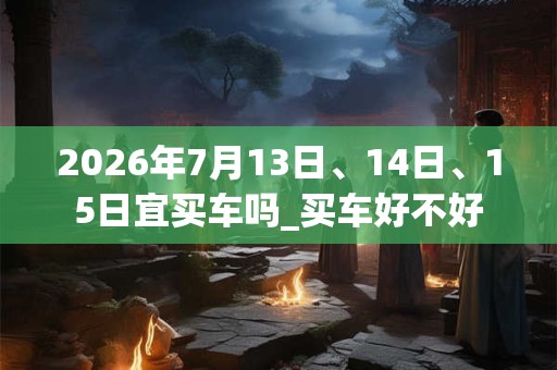 2026年7月13日、14日、15日宜买车吗_买车好不好