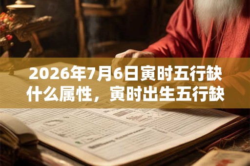 2026年7月6日寅时五行缺什么属性，寅时出生五行缺什么