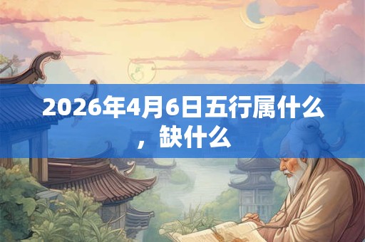 2026年4月6日五行属什么，缺什么