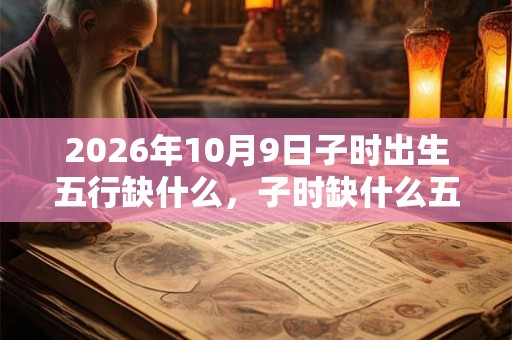 2026年10月9日子时出生五行缺什么，子时缺什么五行
