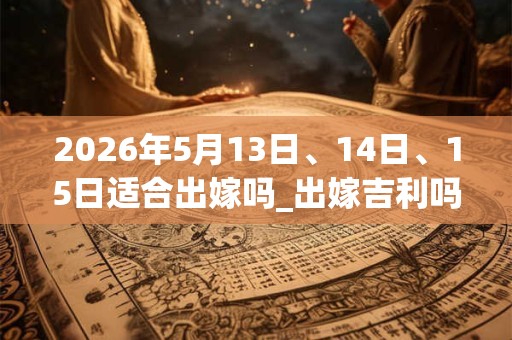 2026年5月13日、14日、15日适合出嫁吗_出嫁吉利吗